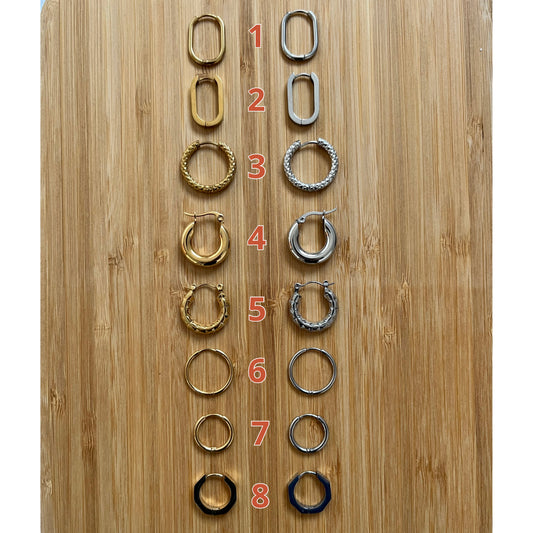 Créoles en acier inoxydable