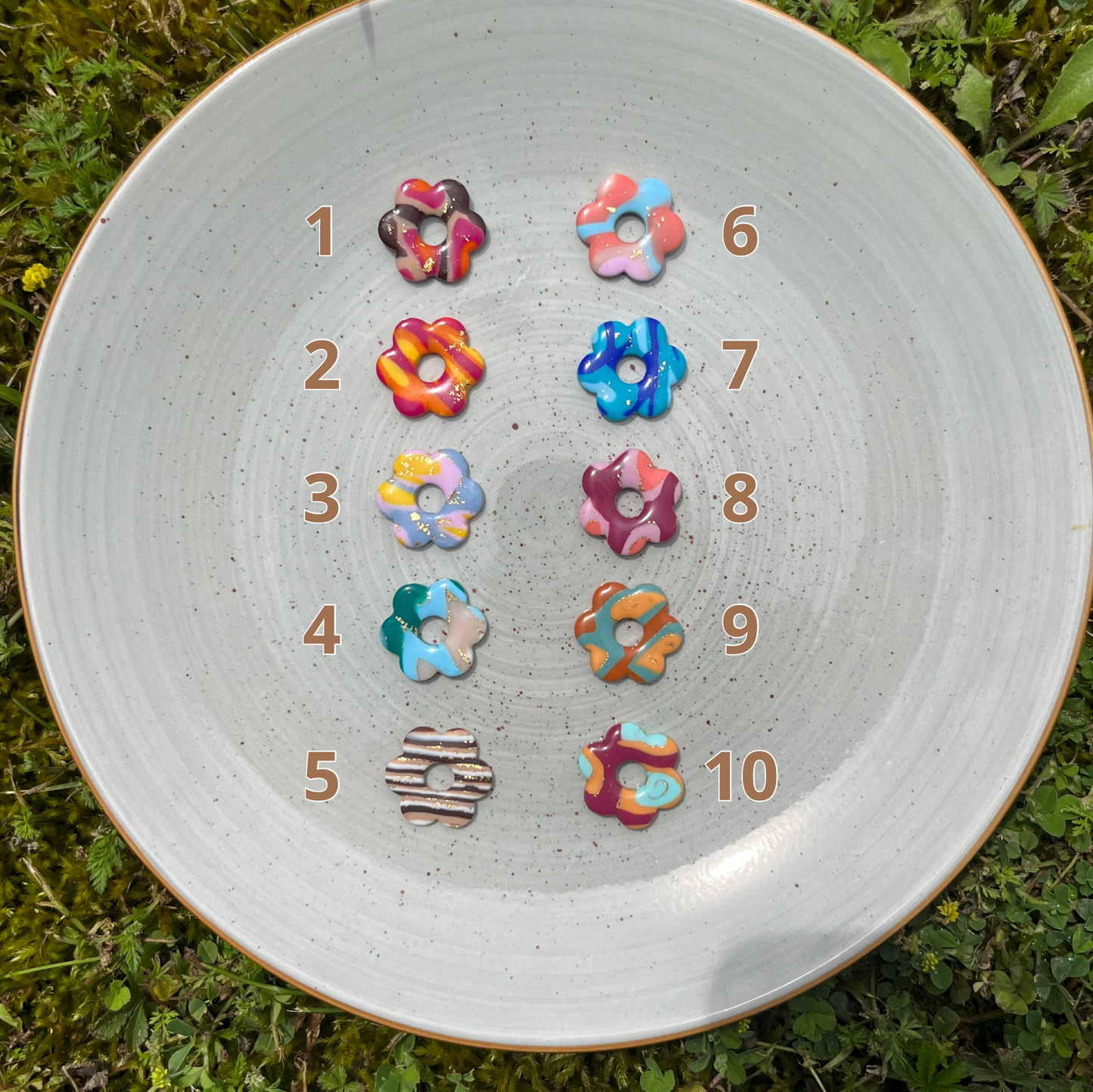 Pampilles Camélia multicolores