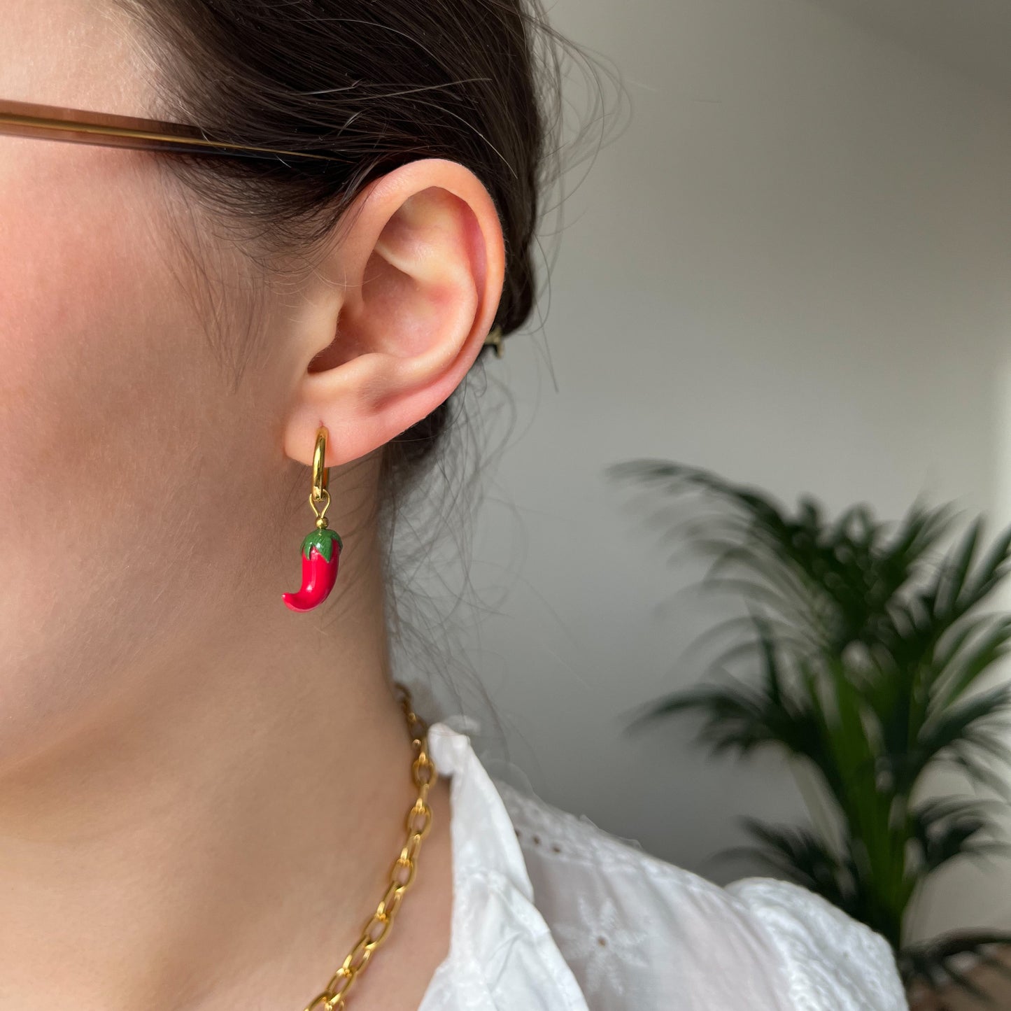 Charms fruits interchangeables pour boucles d'oreilles - Piment 🌶️