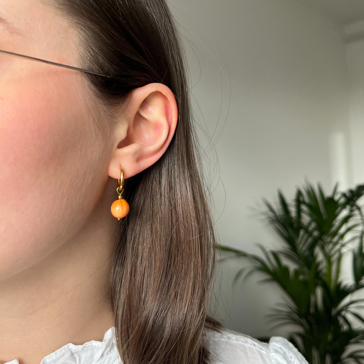Charms fruits interchangeables pour boucles d'oreilles - Pêche 🍑