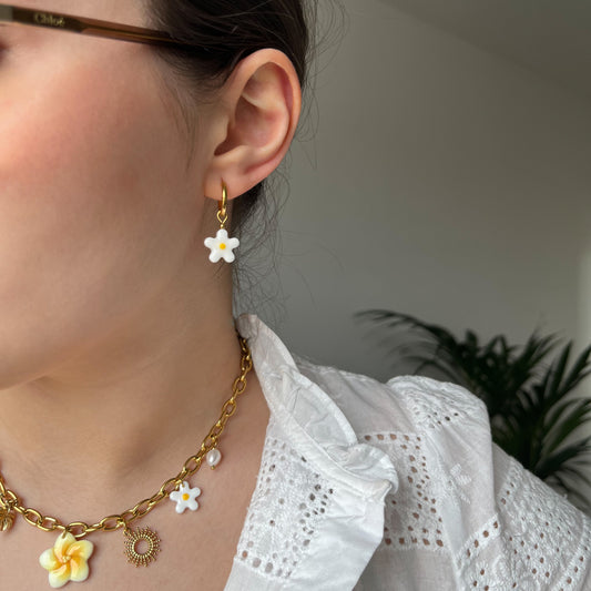 Charms interchangeables pour boucles d'oreilles - mini marguerite