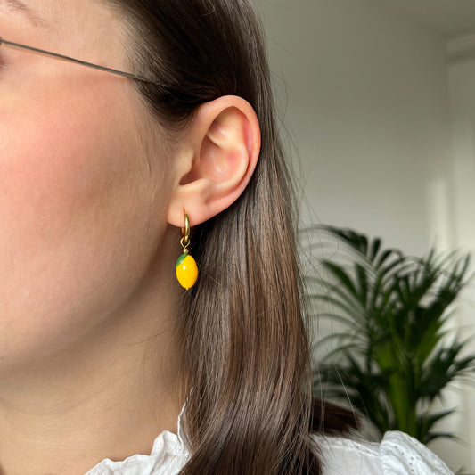 Charms fruits interchangeables pour boucles d'oreilles - Citron 🍋