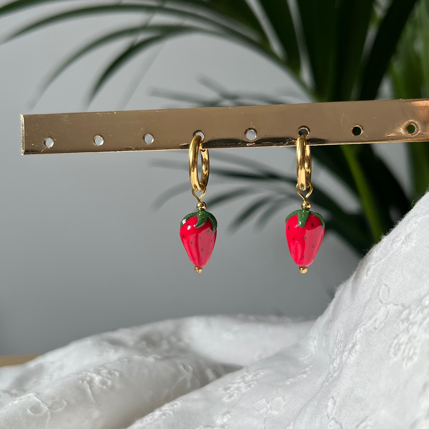 Charms fruits interchangeables pour boucles d'oreilles - Fraise 🍓