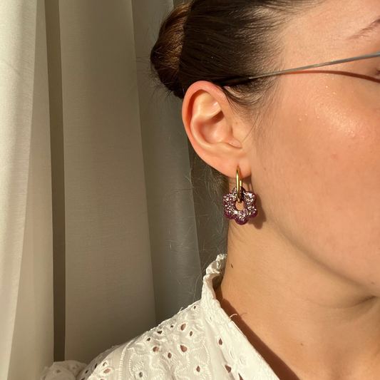 Pampilles Camélia paillettes