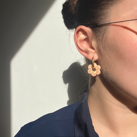 Pampilles Camélia léopard cuivrées